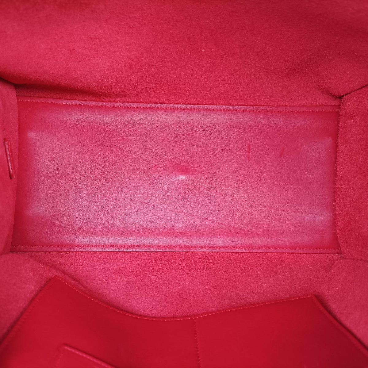Pre-owned Yves Saint Laurent BABY CABAS Red Leather 394461 shoulderbag | stylenewstar