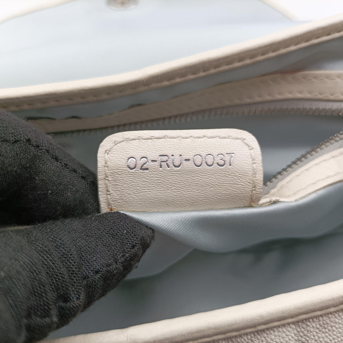 Pre-owned Christian Dior Romantique Trotter White×Grey PVC coated canvas  shoulderbag | stylenewstar
