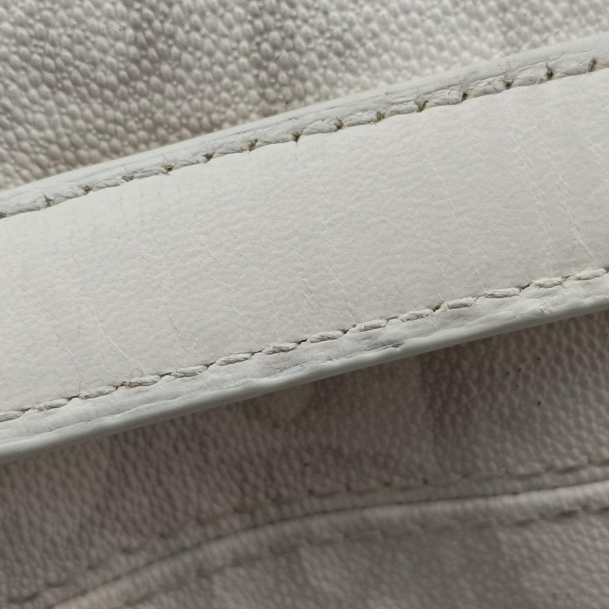 Pre-owned Christian Dior Romantique Trotter White×Grey PVC coated canvas  shoulderbag | stylenewstar