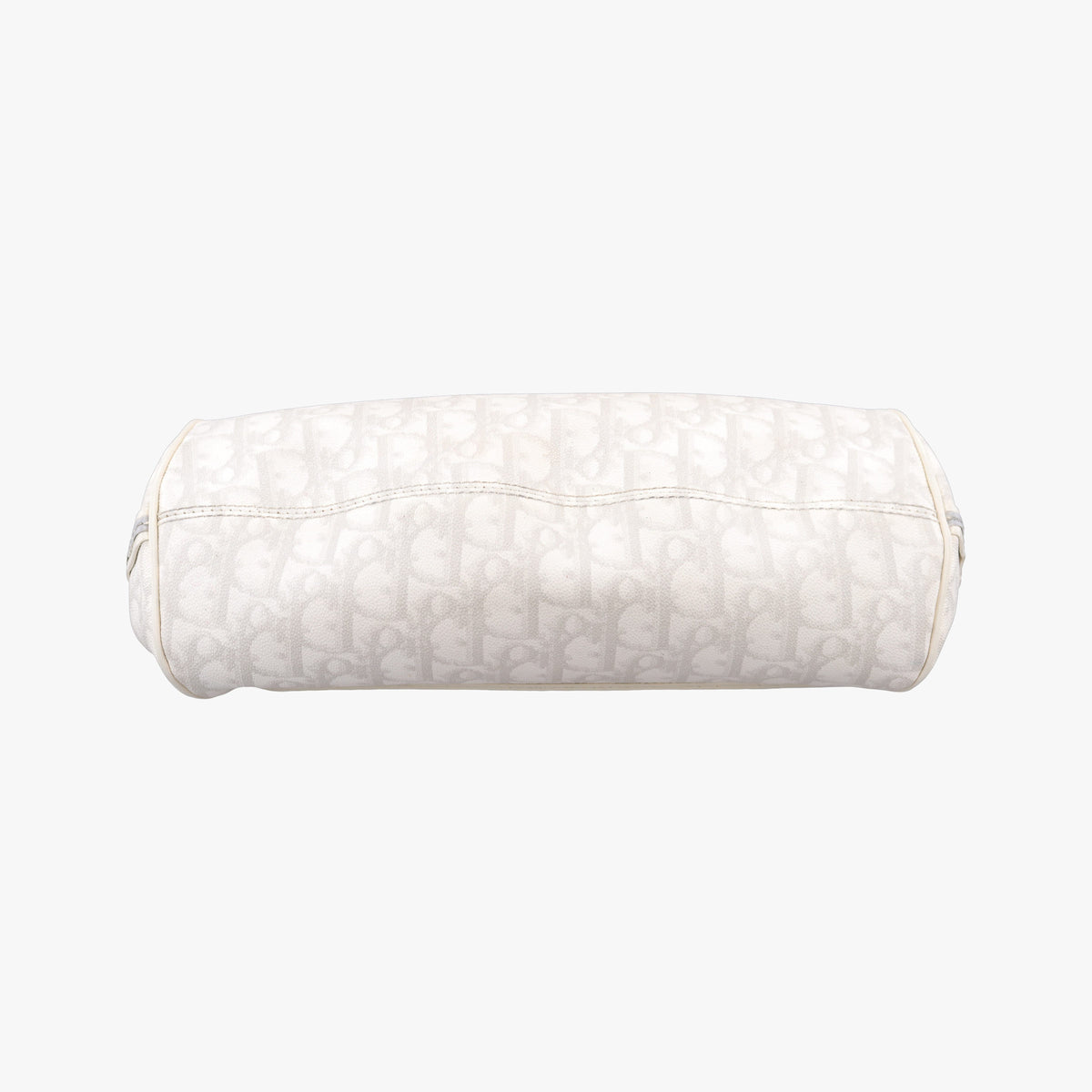Pre-owned Christian Dior Romantique Trotter White×Grey PVC coated canvas  shoulderbag | stylenewstar
