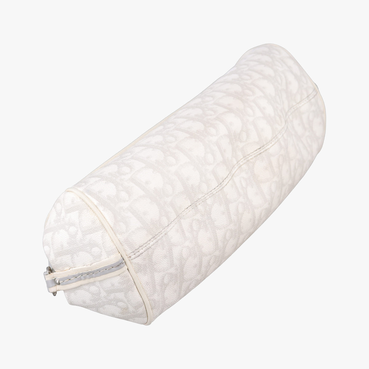 Pre-owned Christian Dior Romantique Trotter White×Grey PVC coated canvas  shoulderbag | stylenewstar