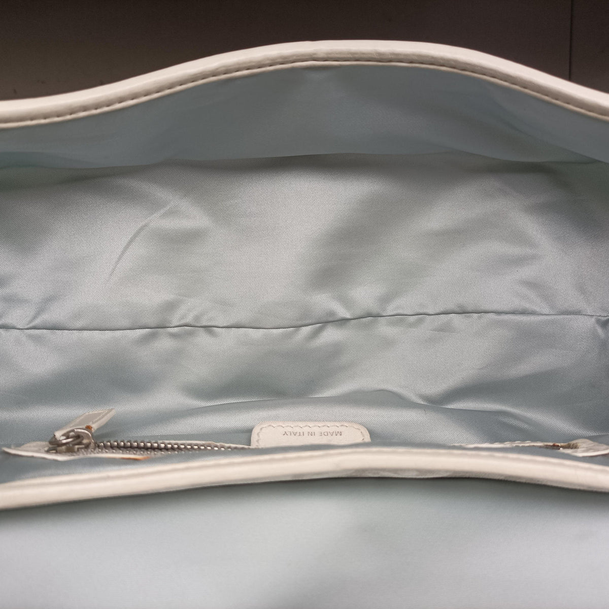 Pre-owned Christian Dior Romantique Trotter White×Grey PVC coated canvas  shoulderbag | stylenewstar