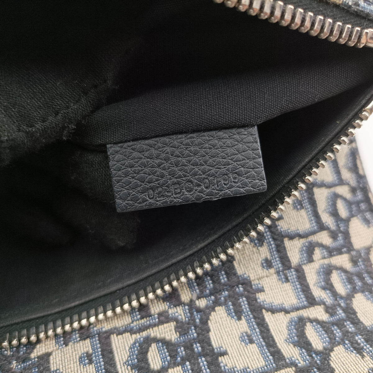 Pre-owned Christian Dior saddle Navy Jacquard×Leather  bum bag/waist bag | stylenewstar