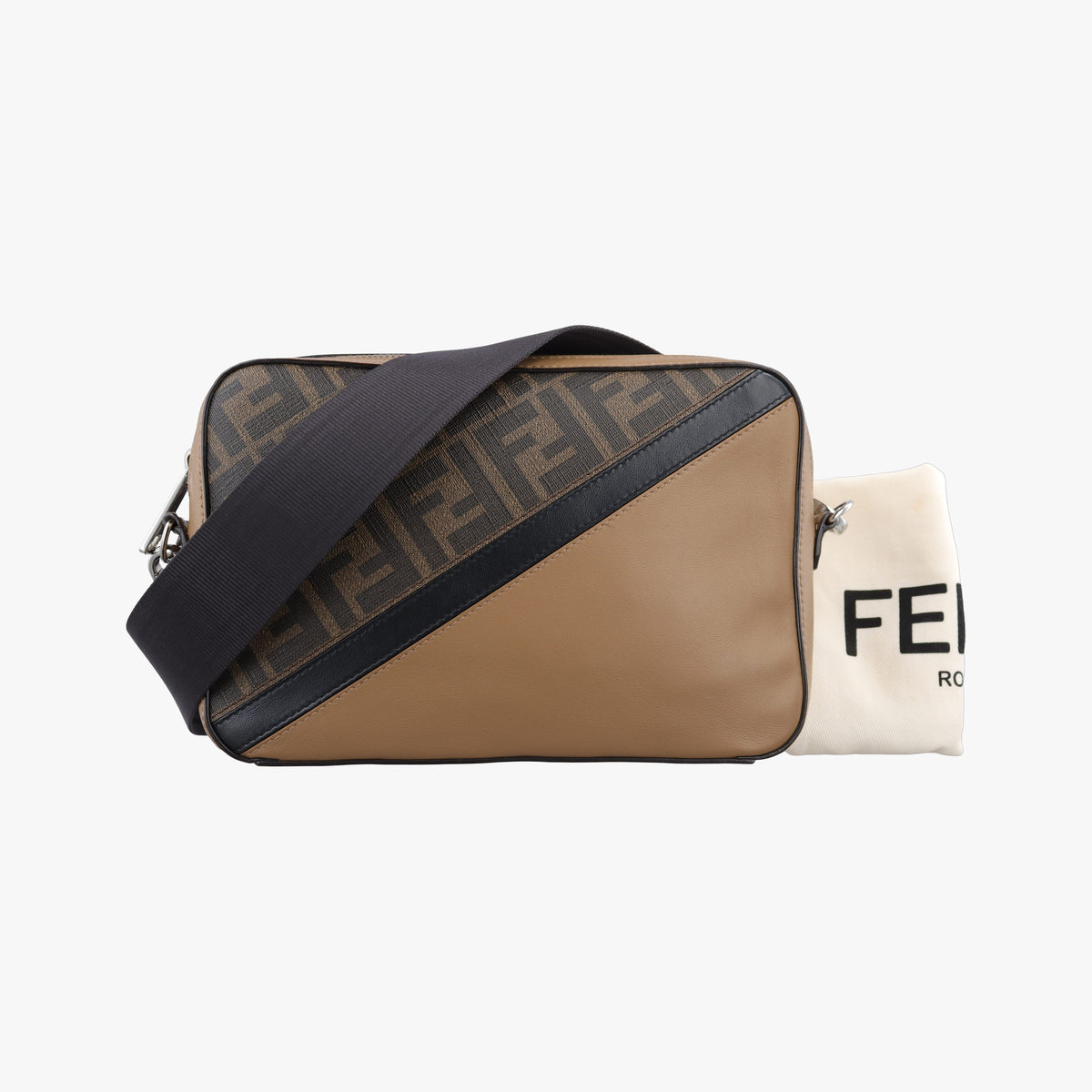 Vintage Fendi Zucca camera case Brown PVCcoated canvas×Leather 7M0286 shoulderbag | stylenewstar