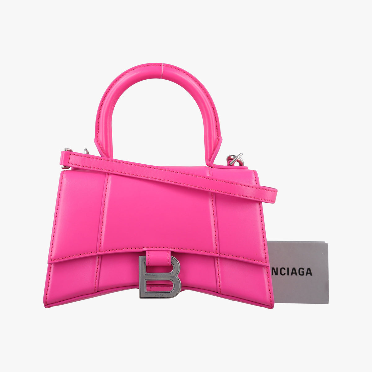 Pre-owned Balenciaga Hourglass Pink leather  shoulderbag | stylenewstar