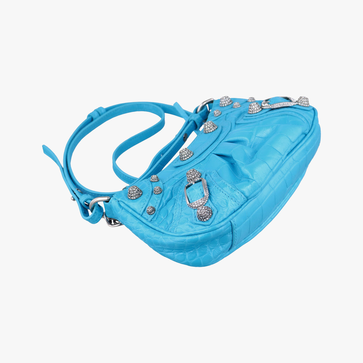 Vintage Balenciaga Le Cagole Mini Blue Leather 695814 shoulderbag | stylenewstar
