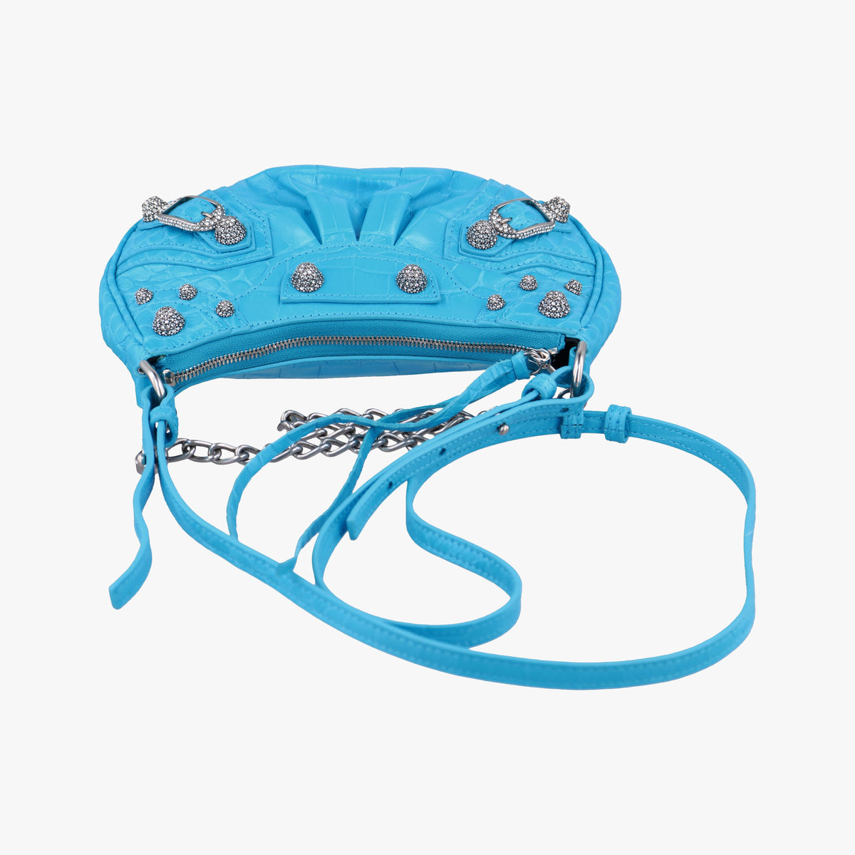 Vintage Balenciaga Le Cagole Mini Blue Leather 695814 shoulderbag | stylenewstar