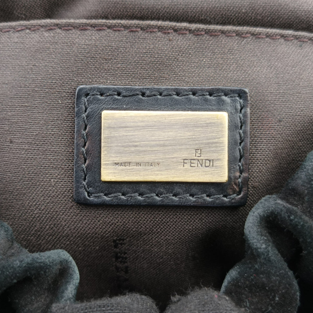 Secondhand Fendi Zucca Borse Magic Black Suede × Leather 8BN143 handbag | stylenewstar