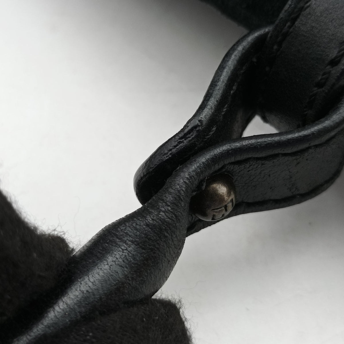 Secondhand Fendi Zucca Borse Magic Black Suede × Leather 8BN143 handbag | stylenewstar