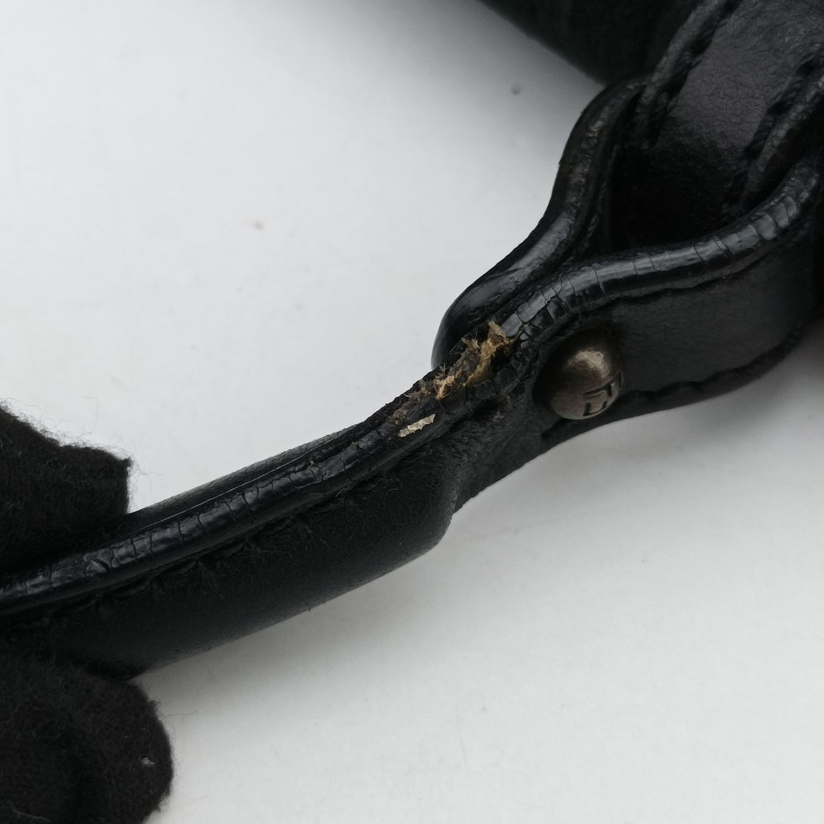 Secondhand Fendi Zucca Borse Magic Black Suede × Leather 8BN143 handbag | stylenewstar