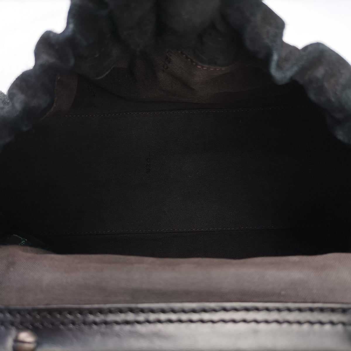 Secondhand Fendi Zucca Borse Magic Black Suede × Leather 8BN143 handbag | stylenewstar