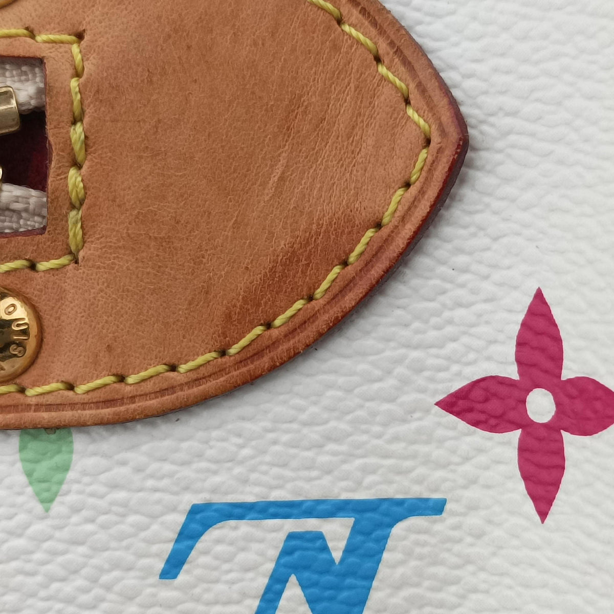 Pre-owned Louis Vuitton RITA white Monogram Multicolor M40125 shoulderbag | stylenewstar