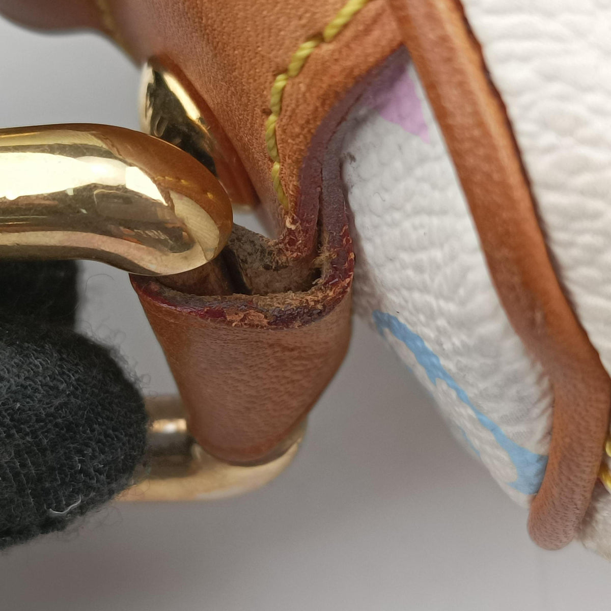 Pre-owned Louis Vuitton RITA white Monogram Multicolor M40125 shoulderbag | stylenewstar