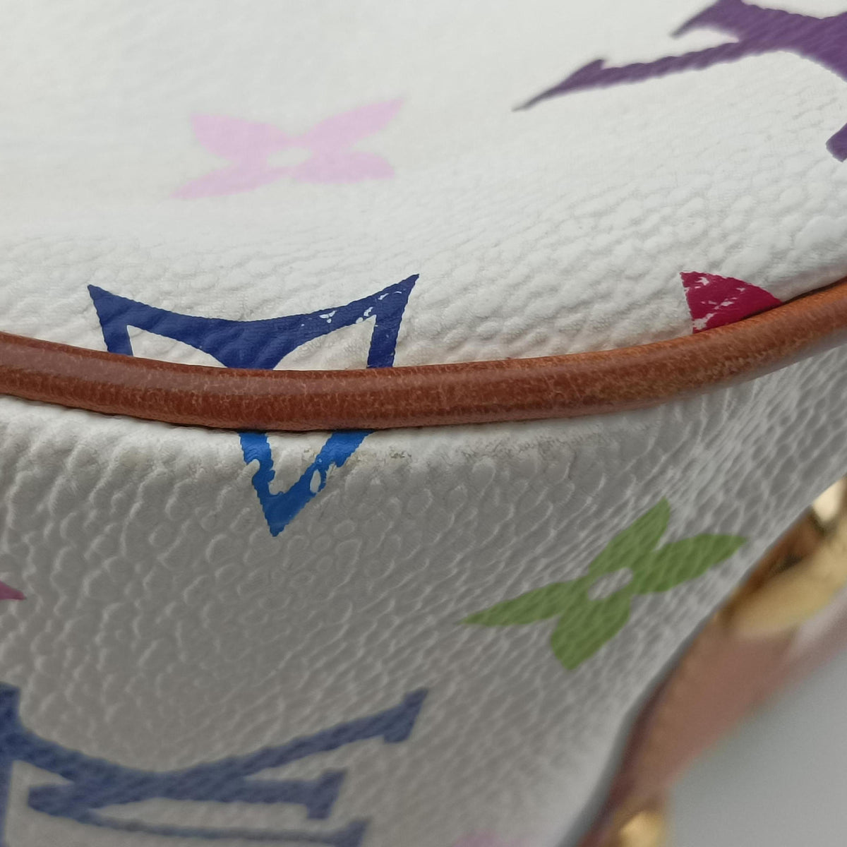 Pre-owned Louis Vuitton RITA white Monogram Multicolor M40125 shoulderbag | stylenewstar