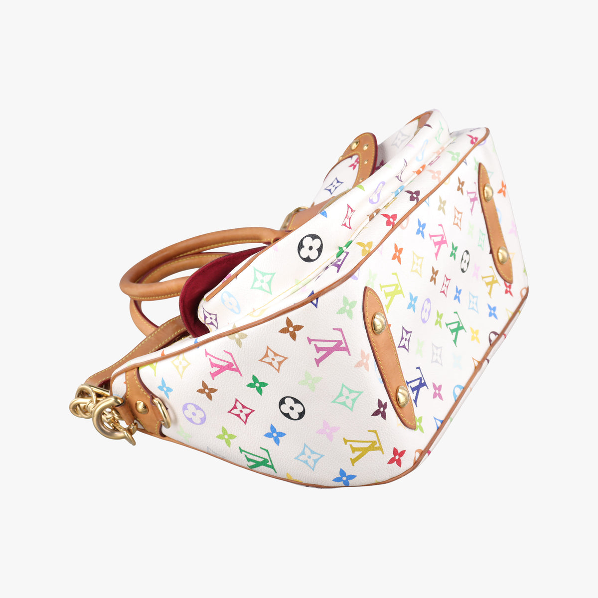Pre-owned Louis Vuitton RITA white Monogram Multicolor M40125 shoulderbag | stylenewstar