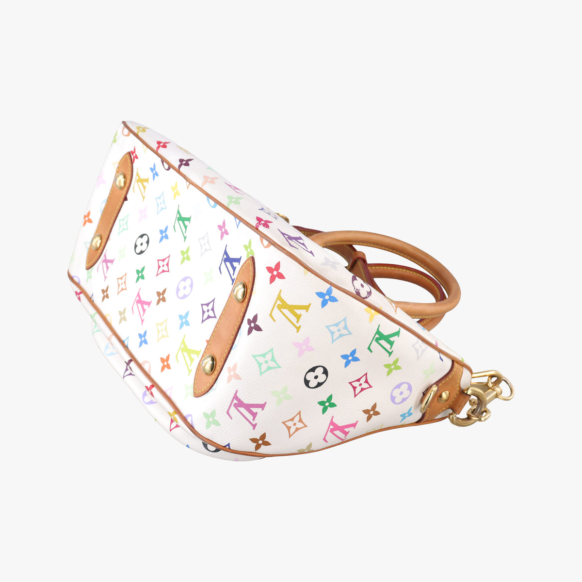 Pre-owned Louis Vuitton RITA white Monogram Multicolor M40125 shoulderbag | stylenewstar