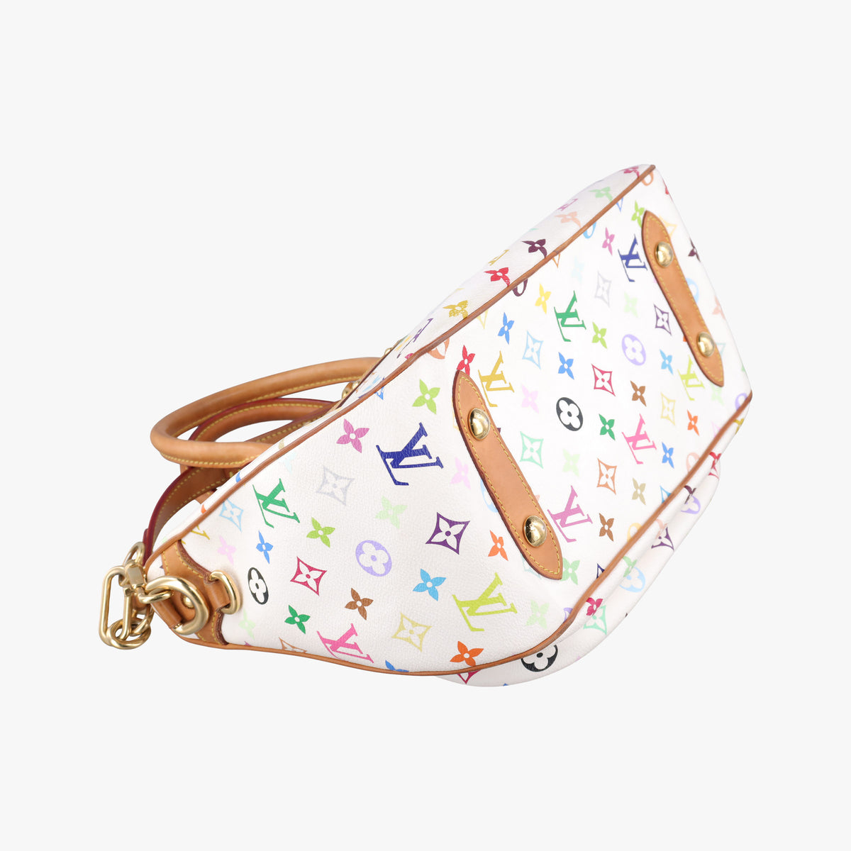 Pre-owned Louis Vuitton RITA white Monogram Multicolor M40125 shoulderbag | stylenewstar