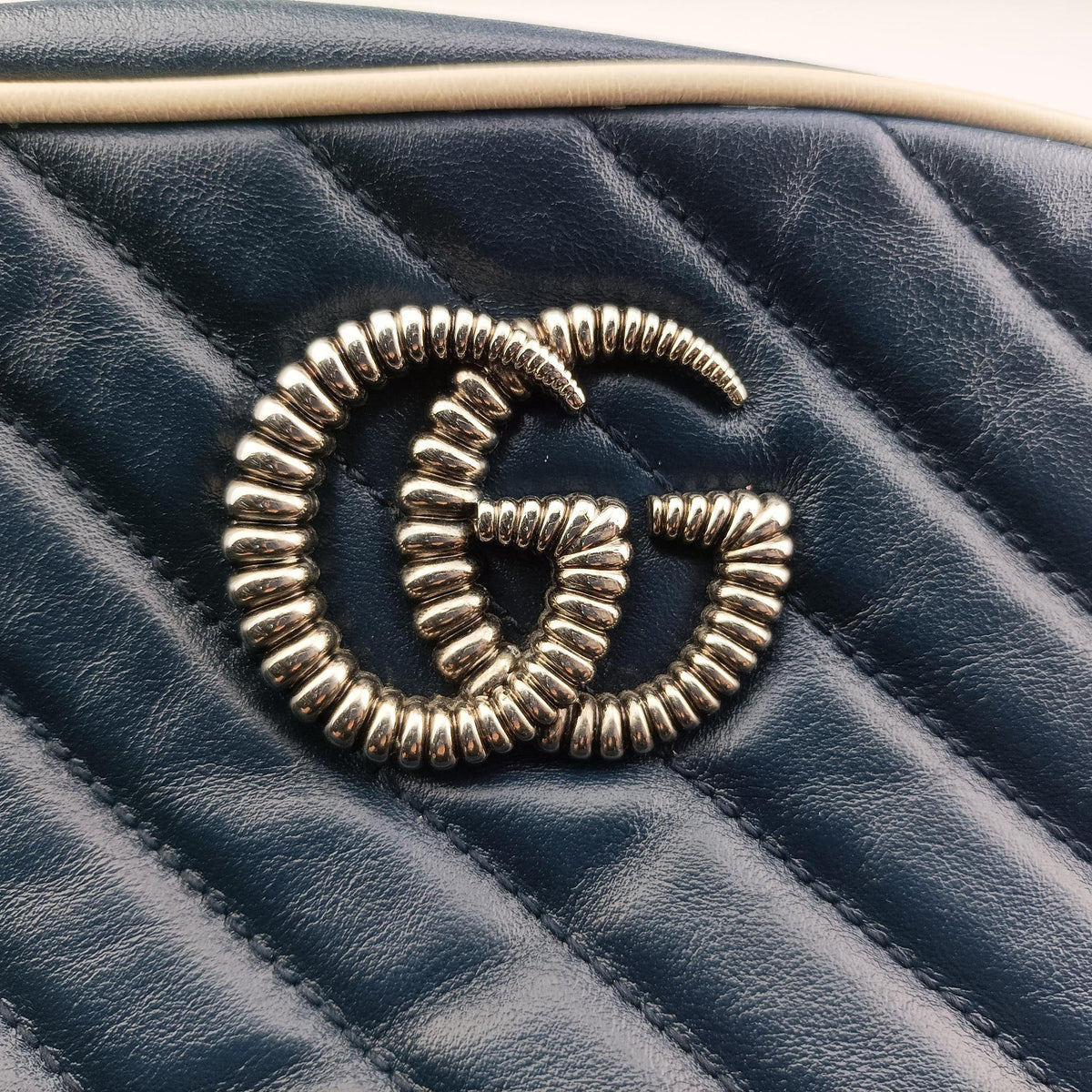 Vintage Gucci GG Marmont Blue Leather 447632 shoulderbag | stylenewstar